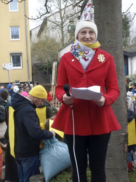 Die CCB-Präsidentin Lea Federlein führte den Sturm auf das Rathaus an.