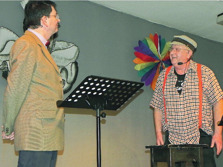 Ein ungleiches Duo – in der Komik vereint: Die Schachspieler Rudi Spring und Elmar Müller.